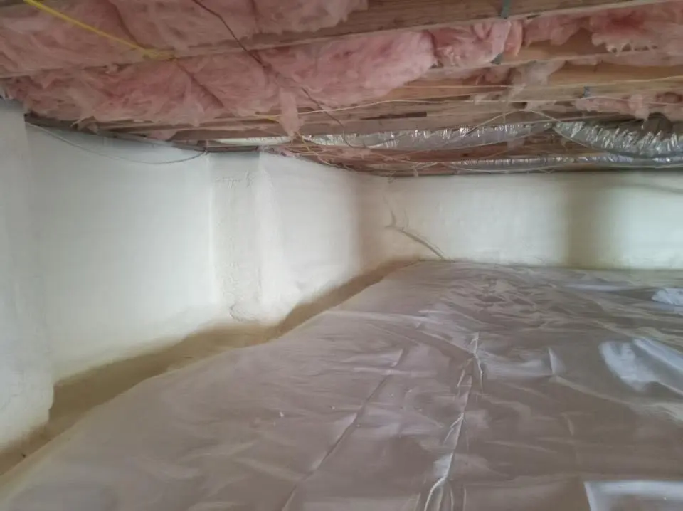 Crawl space encapsulation with closed-cell spray foam for Metal Roof Coating in Pontiac